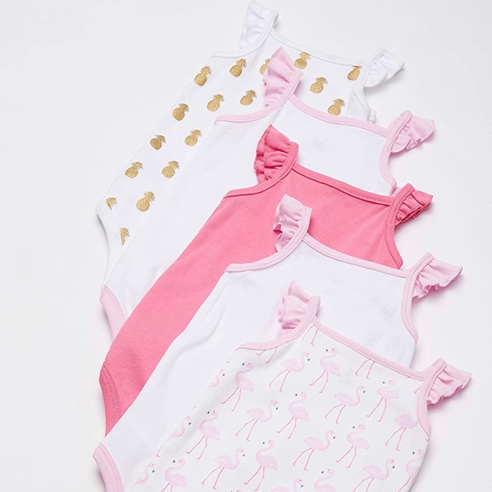 Bundle of 5 Baby Sleeveless Bodysuit - Picture 2 of 5